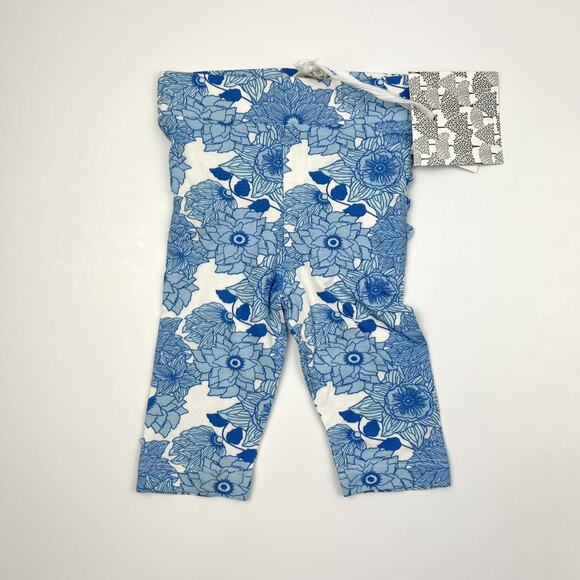 NWT Kate Quinn Blue Vintage Floral Shirt, Leggings & Booties Set - Picture 5 of 11